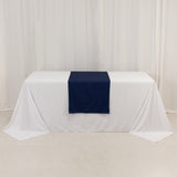 Navy Blue Wide Premium Polyester Table Runner, Printable Sublimation Blank Banner - 24"x72"