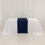 Navy Blue Wide Premium Polyester Table Runner, Printable Sublimation Blank Banner - 24"x72"