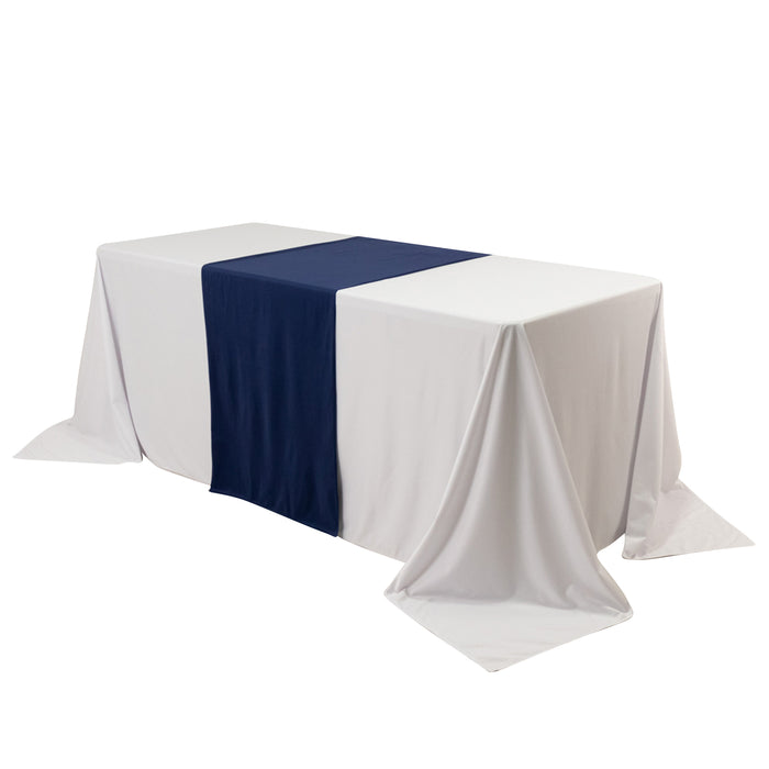 Navy Blue Wide Premium Polyester Table Runner, Printable Sublimation Blank Banner - 24"x72"