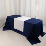 White Wide Premium Polyester Table Runner, Printable Sublimation Blank Banner - 24x72inch