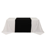 Wide Premium Polyester 36"x72" Table Runner Black - Sublimation Printable Banner#whtbkgd