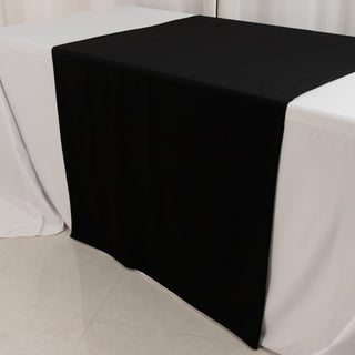 <h3 style="margin-left:0px;"><strong>Versatile and Durable Black Polyester Table Runner</strong>