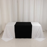 Black Wide Premium Polyester Table Runner, Printable Sublimation Blank Banner