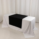 Black Wide Premium Polyester Table Runner, Printable Sublimation Blank Banner