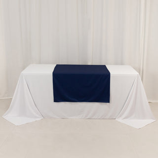 <h3 style="margin-left:0px;"><strong>Seamless Navy Blue Polyester Table Runner</strong>