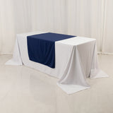 Navy Blue Wide Premium Polyester Table Runner, Printable Sublimation Blank Banner - 36x72inch