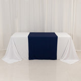 Navy Blue Wide Premium Polyester Table Runner, Printable Sublimation Blank Banner - 36x72inch