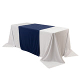 Navy Blue Wide Premium Polyester Table Runner, Printable Sublimation Blank Banner - 36x72inch