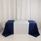 White Wide Premium Polyester Table Runner, Printable Sublimation Blank Banner - 36x72inch