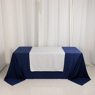 <h3 style="margin-left:0px;"><strong>Seamless White Polyester Table Runner</strong>