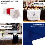 White Wide Premium Polyester Table Runner, Printable Sublimation Blank Banner - 36x72inch