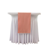 Scuba Polyester 12x108inch Table Runner Dusty Rose - Wrinkle-Free Table Linen#whtbkgd