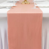 Scuba Polyester 12x108inch Table Runner Dusty Rose - Wrinkle-Free Table Linen