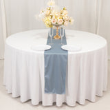 Premium Scuba Polyester 12x108inch Table Runner Dusty Blue - Wrinkle-Free Table Linen