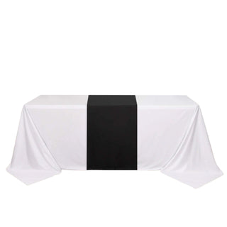 <span style="background-color:transparent;color:#000000;">Elegant Black Scuba Polyester Table Runner</span>