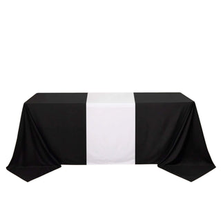 <span style="background-color:transparent;color:#000000;">Elegant White Scuba Polyester Table Runner</span>