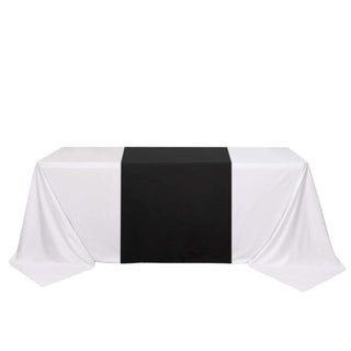 <span style="background-color:transparent;color:#000000;">Elegant Black Scuba Polyester Table Runner</span>