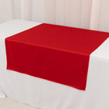 Red Premium Scuba Polyester Wide Table Runner, Wrinkle Free Trade Show Table Runner