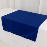 Royal Blue Premium Scuba Polyester Wide Table Runner, Wrinkle Free Trade Show Table Runner