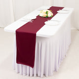 Burgundy Premium Scuba Polyester Table Runner, Wrinkle Free Table Linen