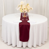 Burgundy Premium Scuba Polyester Table Runner, Wrinkle Free Table Linen