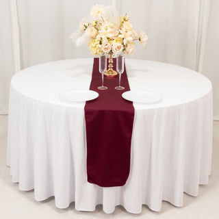 <h3 style="margin-left:0px;"><strong>Elegant Burgundy Scuba Polyester Table Runner</strong>