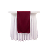 Burgundy Premium Scuba Polyester Table Runner, Wrinkle Free Table Linen