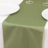 Dusty Sage Green Premium Scuba Polyester Table Runner, Wrinkle Free Table Linen