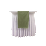 Dusty Sage Green Premium Scuba Polyester Table Runner, Wrinkle Free Table Linen