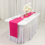 Scuba Polyester 12x108inch Table Runner Fuchsia - Wrinkle-Free Table Linen