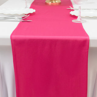 Fuchsia Scuba Polyester Table Runner