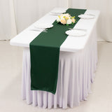 Hunter Emerald Green Premium Scuba Polyester Table Runner, Wrinkle Free Table Linen