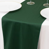 Hunter Emerald Green Premium Scuba Polyester Table Runner, Wrinkle Free Table Linen