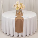 Nude Premium Scuba Polyester Table Runner, Wrinkle Free Table Linen