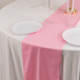 Pink Premium Scuba Polyester Table Runner, Wrinkle Free Table Linen