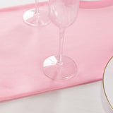 Pink Premium Scuba Polyester Table Runner, Wrinkle Free Table Linen