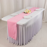 Pink Premium Scuba Polyester Table Runner, Wrinkle Free Table Linen