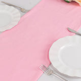 Pink Premium Scuba Polyester Table Runner, Wrinkle Free Table Linen