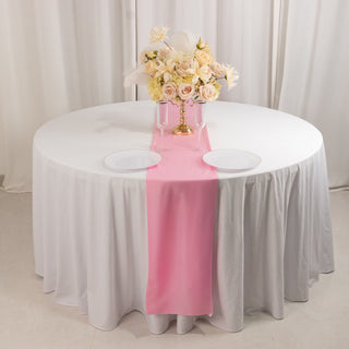 <span style="background-color:transparent;color:#000000;">Elegant Pink Scuba Polyester Table Runner</span>