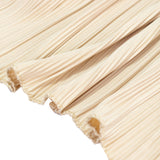 Accordion Pleated Scuba Table Runner 12x108inch Beige – Wrinkle Free & Stain Resistant Textured