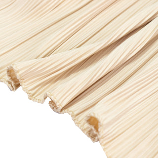 Accordion Pleated Scuba Table Runner 12x108inch Beige – Wrinkle Free & Stain Resistant Textured