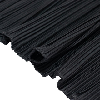 Accordion Pleated Scuba Table Runner 12x108inch Black – Wrinkle Free & Stain Resistant Textured