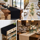 Scuba fabric table runner with crisp accordion pleats, offering a clean, structured drape for mod...