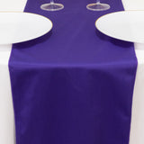 Purple Premium Scuba Polyester Table Runner, Wrinkle Free Table Linen