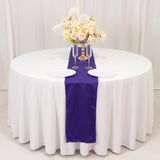 Purple Premium Scuba Polyester Table Runner, Wrinkle Free Table Linen