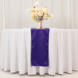 Purple Premium Scuba Polyester Table Runner, Wrinkle Free Table Linen