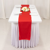 Red Premium Scuba Polyester Table Runner, Wrinkle Free Table Linen