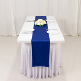 Royal Blue Premium Scuba Polyester Table Runner, Wrinkle Free Table Linen