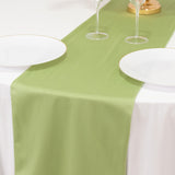 Sage Green Premium Scuba Polyester Table Runner, Wrinkle Free Table Linen