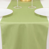 Sage Green Premium Scuba Polyester Table Runner, Wrinkle Free Table Linen